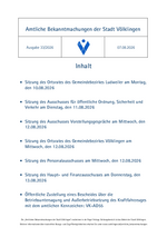 2026/33 Amtliche Bekanntmachungen der Stadt Völklingen