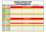 Belegung Kulturhalle Wehrden Oktober 2026