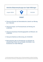 2026/39 Amtliche Bekanntmachungen der Stadt Völklingen