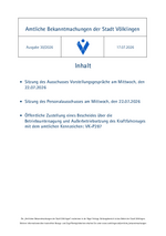 2026/30 Amtliche Bekanntmachungen der Stadt Völklingen
