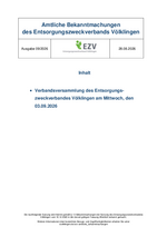 2026/09 Öffentliche Bekanntmachung des EZV