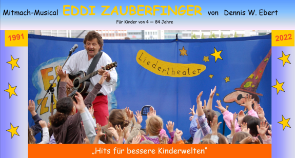 Mann mit Gitarre und zuschauende Kinder