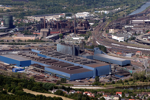 Blick auf Saarstahl Völklingen