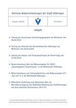 2026/19 Amtliche Bekanntmachungen der Stadt Völklingen