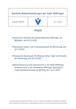 2025/49 Amtliche Bekanntmachungen der Stadt Völklingen