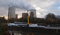 Rotor Windkraftanlage Anlieferung am Hafen Völklingen Fenne 