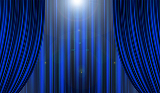 Blauer Theatervorhang