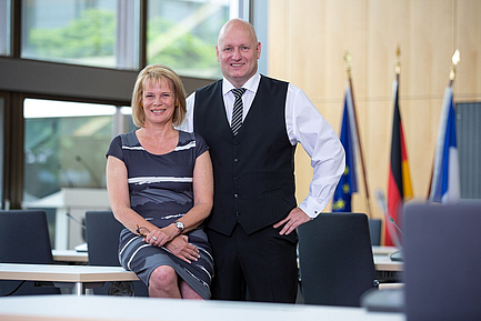 Oberbürgermeisterin Christiane Blatt & Bürgermeister Christof Sellen (Foto: M. Samsel) Verwaltungsleitung
