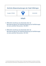 2026/27 Amtliche Bekanntmachungen der Stadt Völklingen