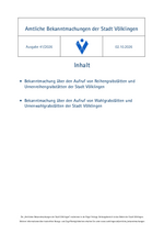 2026/41 Amtliche Bekanntmachungen der Stadt Völklingen