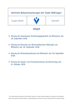 2026/40 Amtliche Bekanntmachungen der Stadt Völklingen